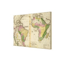 South America, Africa Stretched Canvas Prints