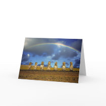South America, Chile, Easter Island. The full Greeting Cards