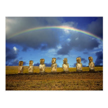 South America, Chile, Easter Island. The full Post Card