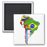 South American flags of South America flag Map Magnet