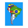 South American flags of South America flag Map Post Cards
