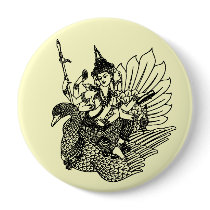 SOUTH ASIAN ART GOD ON PEACOCK buttons