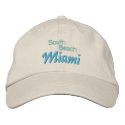 SOUTH BEACH cap embroidered hats by TropiCoolUniverse SOUTH BEACH cap embroidered hats