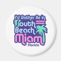 South Beach Miami Fridge Magnet