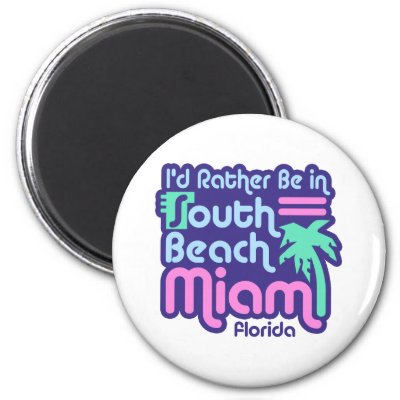 south beach miami. South Beach Miami Fridge