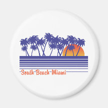 South Beach Miami Refrigerator Magnets