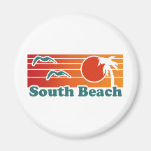 South Beach Refrigerator Magnets
