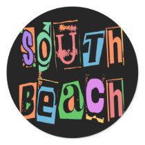 SOUTH BEACH ROUND STICKERS
