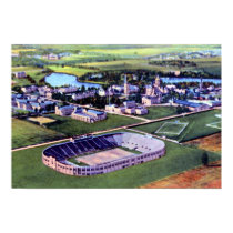 South Bend Indiana ND University Campus Print