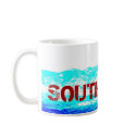 South Butte White, Blue, and Red Coffee Mug