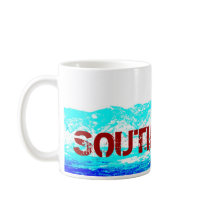 South Butte White, Blue, and Red Coffee Mug