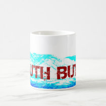 South Butte White, Blue, and Red Coffee Mug mugs