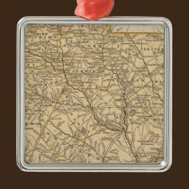 South Carolina Atlas Map ornaments