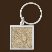South Carolina Atlas Map keychains