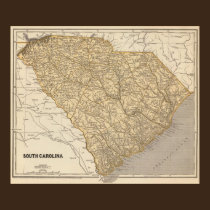 South Carolina Atlas Map posters