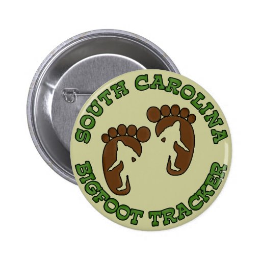 South Carolina Bigfoot Tracker Pinback Button