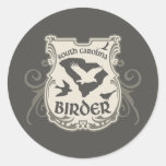 South Carolina Birder Shield Round Sticker