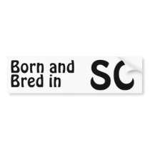 South Carolina Bred (Bumper) Sticker bumper stickers by TimeTrax South Carolina Bred (Bumper) Sticker bumper stickers