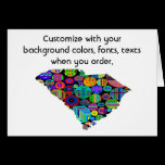 South Carolina Customize colorful card cards