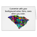 South Carolina Customize colorful card