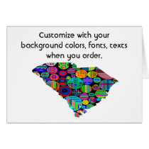 South Carolina Customize colorful card