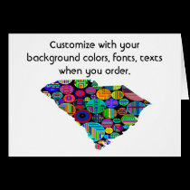 South Carolina Customize colorful card