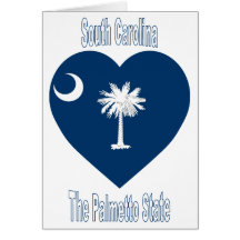 South Carolina Flag Heart Card