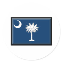 South Carolina Flag Round Sticker