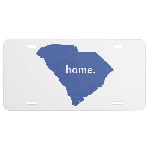 south-carolina-home-state-blue-license-plate-zazzle