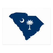 South Carolina in Blue and White Postcards