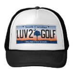South Carolina LUV2 GOLF License Plate hats