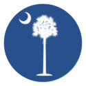 South Carolina Palmetto and Crescent Moon Sticker