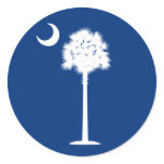 South Carolina Palmetto and Crescent Moon Sticker stickers