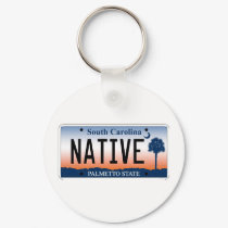 South Carolina Palmetto Sunrise License Plate keychains