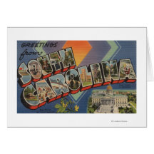 South Carolina (State Capital/Flower) Greeting Card