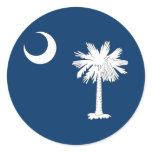 South Carolina State Flag Round Stickers