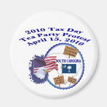 South Carolina Tax Day Tea Party Protest Fridge Magnets
