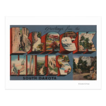 South Dakota - Black Hills - Mt. Rushmore Post Card