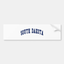 South Dakota College Bumper Sticker