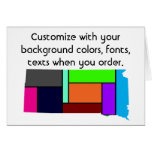 South Dakota Colors Customize card how you like
