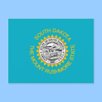 South Dakota Flag Postcard by deesbasenjis South Dakota Flag Postcard
