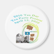South Dakota Mount Rushmore Tea Party Refrigerator Magnet
