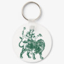 SOUTH EAST ASIAN SITTING BUDDHA ON LION keychains