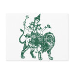 SOUTH EAST ASIAN SITTING BUDDHA ON LION POST CARD