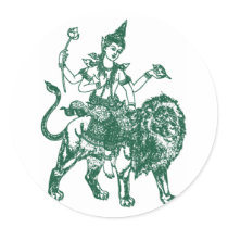 SOUTH EAST ASIAN SITTING BUDDHA ON LION stickers