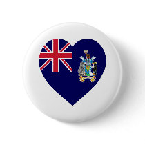 South Georgia Flag Heart buttons
