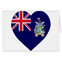 South Georgia Flag Heart cards