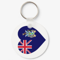 South Georgia Flag Heart keychains