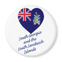 South Georgia Flag Heart magnets