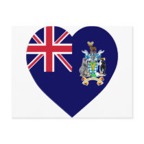 South Georgia Flag Heart postcards